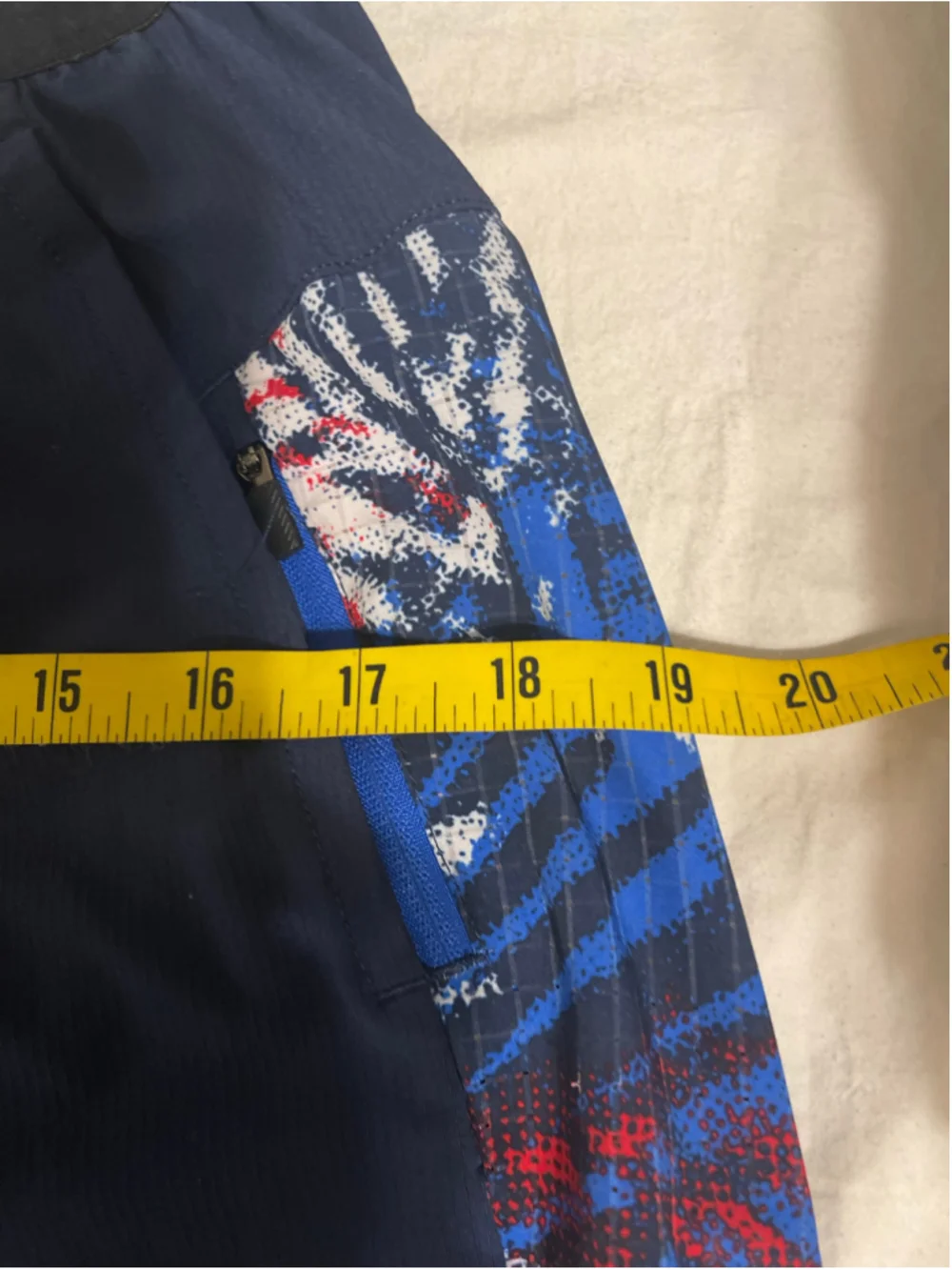 Men's Ocean Pacific Swim Trunks Size S Navy Blue Patterned